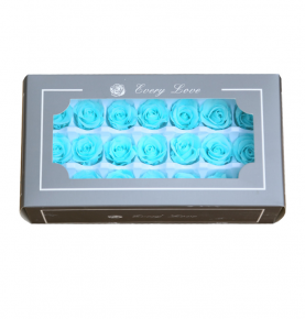 2-3 Cm Tiffany Blue Preserved Forever Real Enchanted Rose Bud For FLower Box