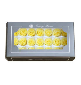 2-3cm Yellow Preserving Flower Rose Buds for Flower Arrangements