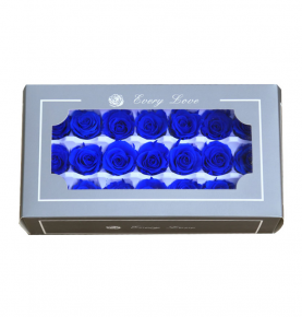 Blue Eternal Flowers Preserved Flower Rose Bud Head For Holiday Anniversary Gift Favor