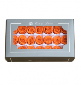 Factory Orange Eternal Flower Rose Real Natural Everlasting Roses Preserved Roses Bud