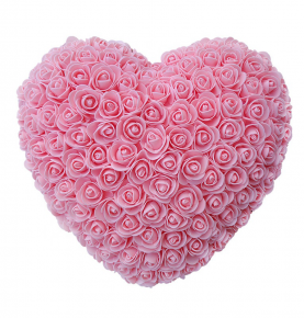 Personalised Color Valentine Day Wedding Gift Heart Shaped Foam Rose Heart Artificial Rose Flower For Love