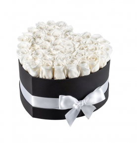 New Design A Grade Immortal Eternal Forever Preserved Roses In Heart Shape Gift Box For Wedding 