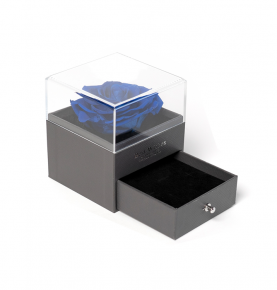 Customized Blue Forever Flowers Infinity Rose Preserved Flowers Box
