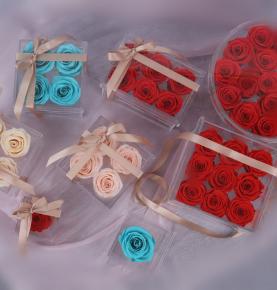 New Design Eternal Rose Forever Roses Preserved Flowers Rose In Acrylic Box With Drawer