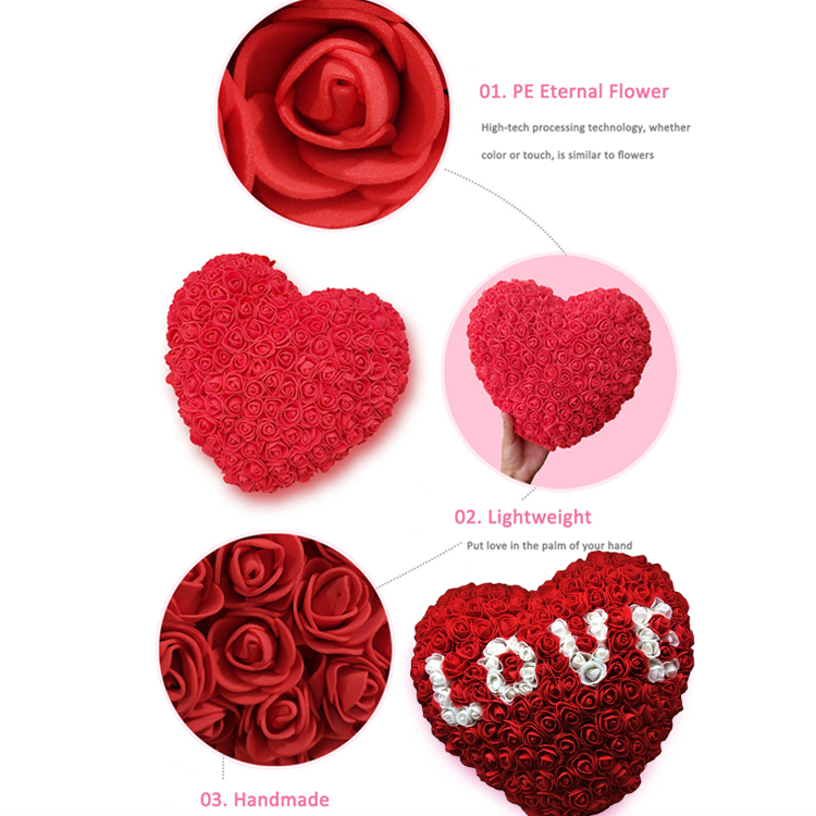 Foam <a href=https://tsmpreservedflower.com/Preserved-Rose-Head.html target='_blank'>roses</a> Hearts, Rose Heart, Rose Flower Heart 14.png