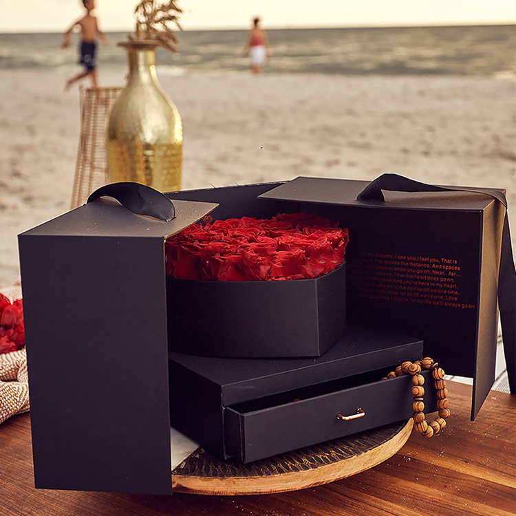 Preserved <a href=https://tsmpreservedflower.com/Preserved-Rose-Head.html target='_blank'>roses</a>, Double Opening Flower Gifts Box, Flower Gifts Heart Shape Box 9.jpg