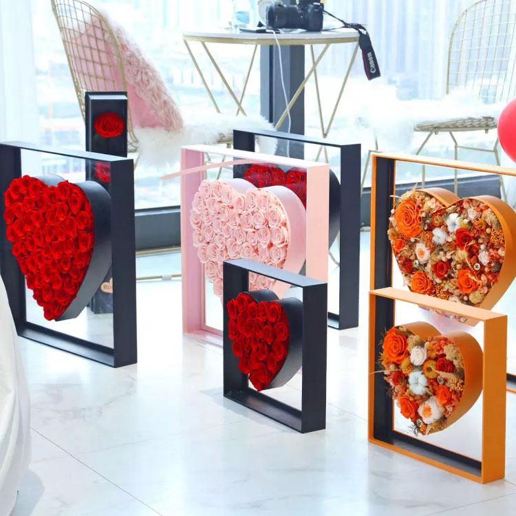 Preserved Rose Flower, Preserved Rose Acrylic Box, Eternal Rose In Transparent Box 1.jpg